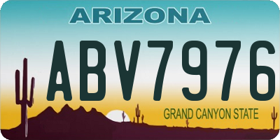 AZ license plate ABV7976