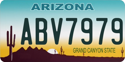 AZ license plate ABV7979