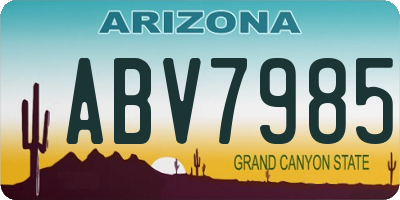 AZ license plate ABV7985