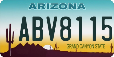 AZ license plate ABV8115