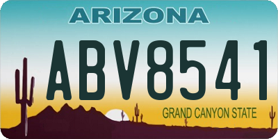AZ license plate ABV8541