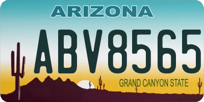 AZ license plate ABV8565