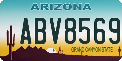 AZ license plate ABV8569