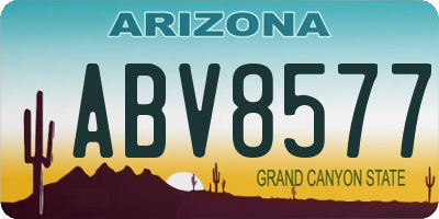 AZ license plate ABV8577