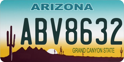 AZ license plate ABV8632