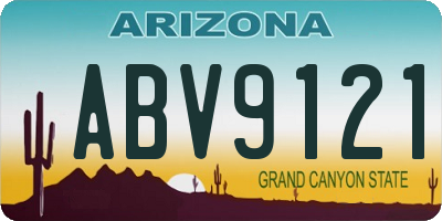 AZ license plate ABV9121