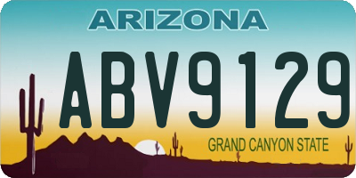 AZ license plate ABV9129