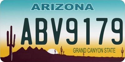 AZ license plate ABV9179