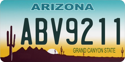 AZ license plate ABV9211