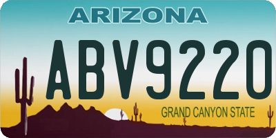 AZ license plate ABV9220