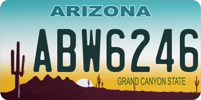 AZ license plate ABW6246