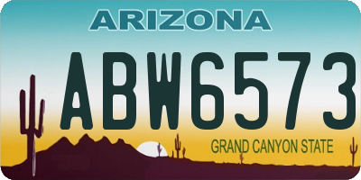 AZ license plate ABW6573