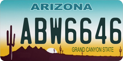 AZ license plate ABW6646