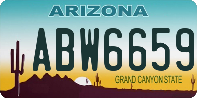 AZ license plate ABW6659