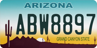 AZ license plate ABW8897