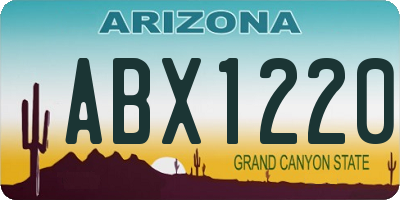 AZ license plate ABX1220