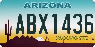 AZ license plate ABX1436