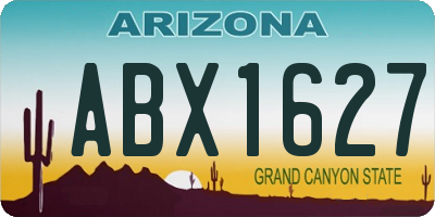 AZ license plate ABX1627