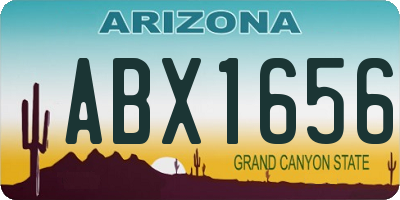 AZ license plate ABX1656