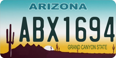 AZ license plate ABX1694