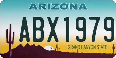 AZ license plate ABX1979