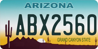 AZ license plate ABX2560