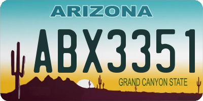 AZ license plate ABX3351