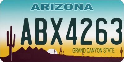 AZ license plate ABX4263