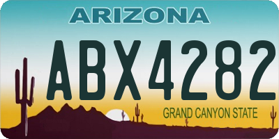 AZ license plate ABX4282