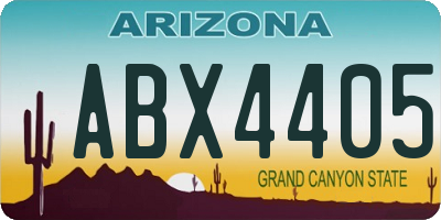 AZ license plate ABX4405