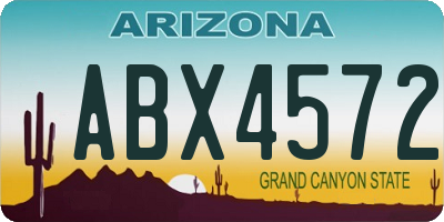 AZ license plate ABX4572