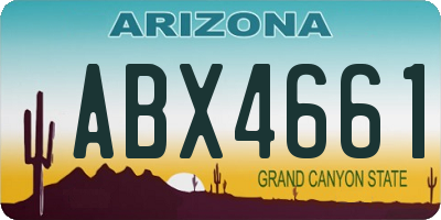 AZ license plate ABX4661