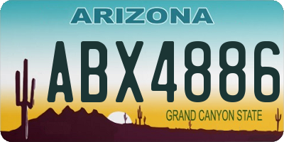 AZ license plate ABX4886