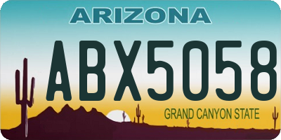 AZ license plate ABX5058