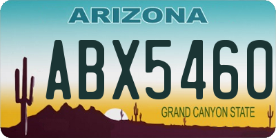 AZ license plate ABX5460