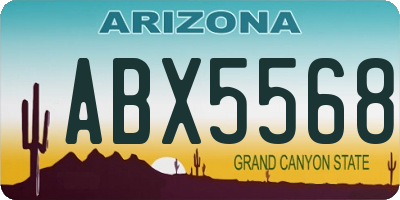 AZ license plate ABX5568