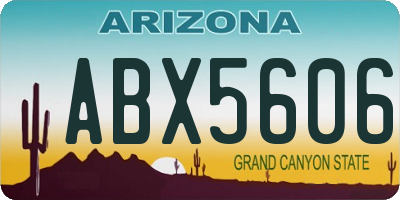 AZ license plate ABX5606