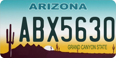 AZ license plate ABX5630