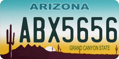 AZ license plate ABX5656