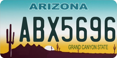 AZ license plate ABX5696