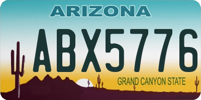 AZ license plate ABX5776