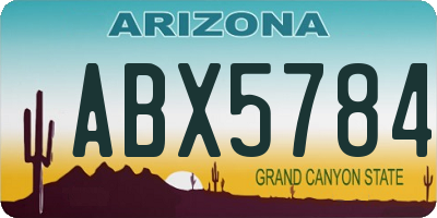AZ license plate ABX5784