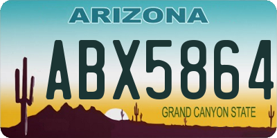 AZ license plate ABX5864