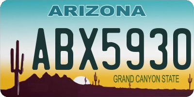 AZ license plate ABX5930