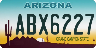 AZ license plate ABX6227