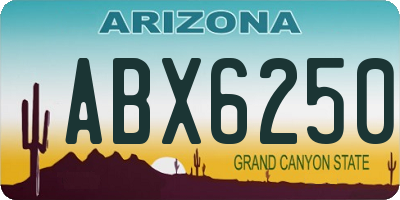 AZ license plate ABX6250