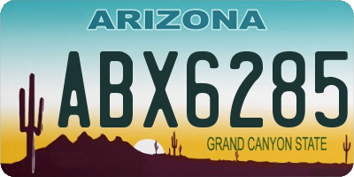 AZ license plate ABX6285