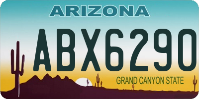 AZ license plate ABX6290