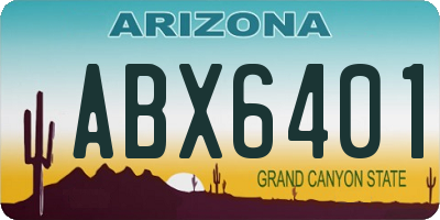 AZ license plate ABX6401