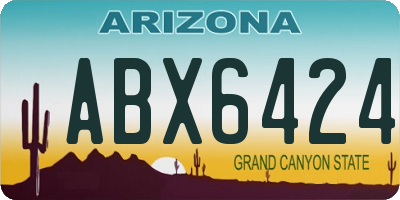 AZ license plate ABX6424